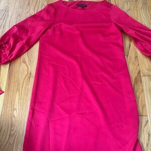 Banana Republic Vibrant Red Long Sleeve Dress